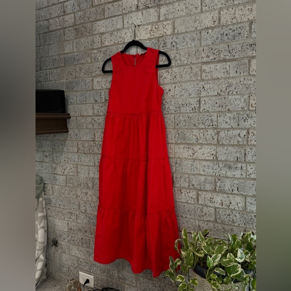 Madewell cattail tiered midi dress - Picture 6 of 16